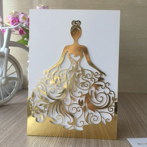 38 Laser Cut Wedding Quinceañera Invitation Cards with Envelopes 2