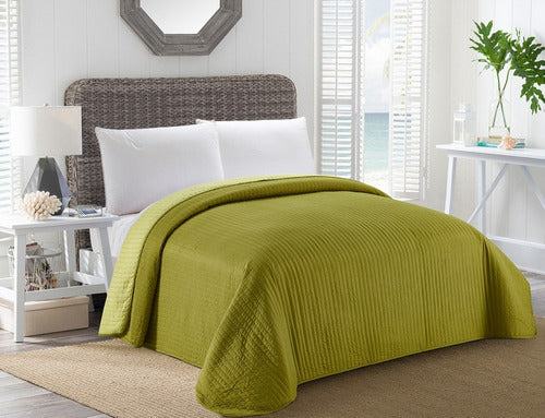 Reversible Plain Bedspread Cover 2.5 Seater Various Colors 12