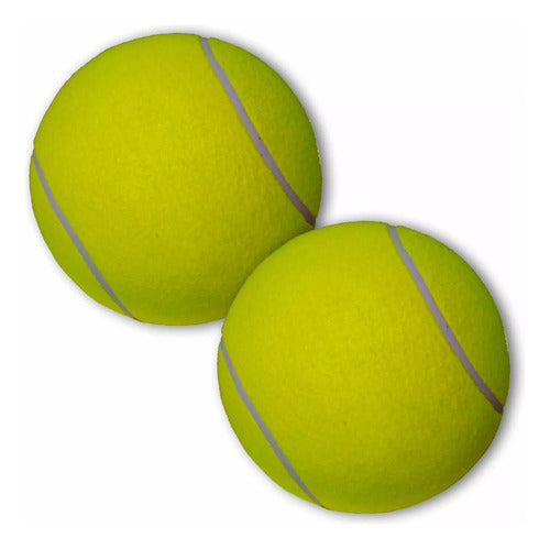 Set X2 Pelota Tenis 25 Cm Felpa Gigante Playa Playera 0