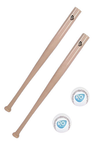 2pcs 34  Madera Natural Bate De Béisbol Y 2 Pc 9  Béisbol De 0