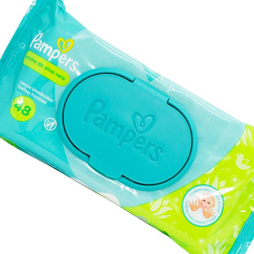 Pampers Kit X6 Toallitas Húmedas Aroma Aloe Vera Bebes 5