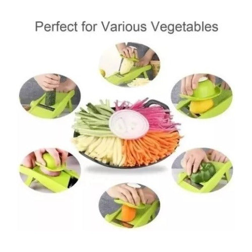 Mercadoshop Manual Mandoline Slicer with 5 Vegetable Cuts + Peeler 2