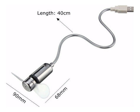 USB Mini Flexible Fan with LED Light 2