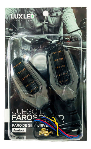 Kit 2 Faros Led Ambar Giro Secuencial Y Posicion 6