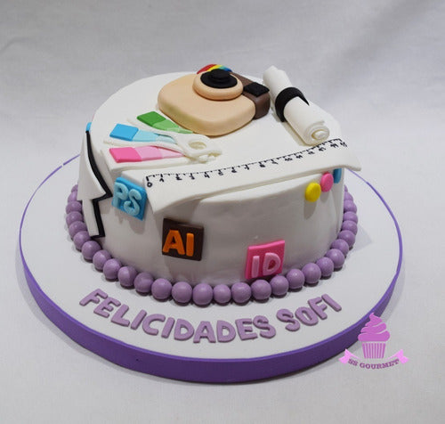 Torta Diseño Grafico Diseñador Graduada Egresados Polaroid 0