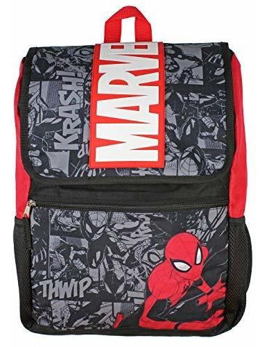 Marvel Spiderman Backpack Front Flap Compartimiento Mochila 1