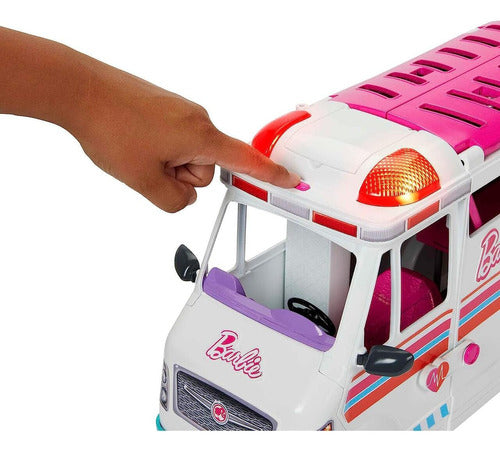 Conjunto Ambulância Resgate Da Barbie Luz E Som Mattel Hkt79 1