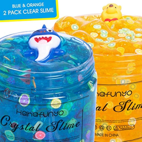 Set of 2 Blue Transparent Slimes 1
