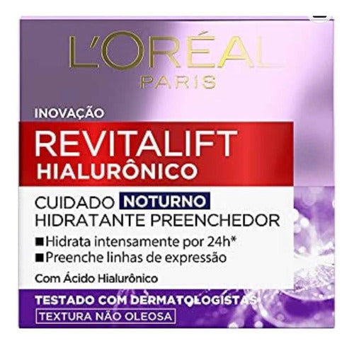 Crema Loreal Paris Revitalift Ácido Hialurónico Noche 49 Ml 1