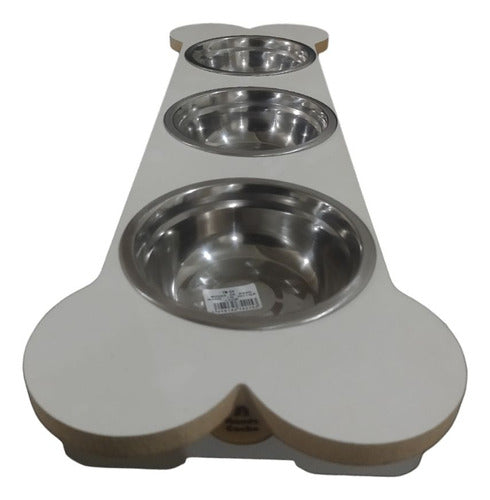 Mundo Cucha Anti-Tip Dog Cat Feeder Water Bowl Triple Height 4