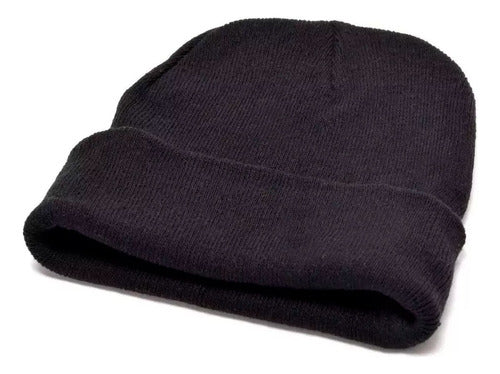 Plain Black Wool Winter Hat Unisex for Cold Winter HW-041 1