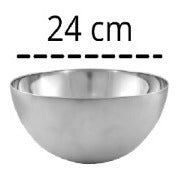 Tigela Bowl Aço Inox Escovado 24cm Linda! - Casita 1