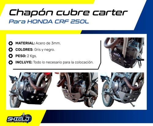 Shield Protecciones - Cubre Carter Honda CRF 250L 1