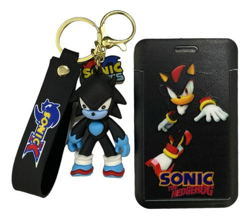 Hedgehog Sonic 3D Rubber Keychain + Sube Holder 0