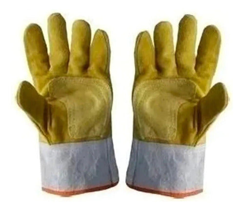 Izel SeH Leather Work Gloves Short Cuff Reinforced Leather 0