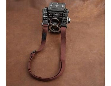 CAM Adjustable Cotton Camera Strap for Rolleiflex CS174 in Coffee 1