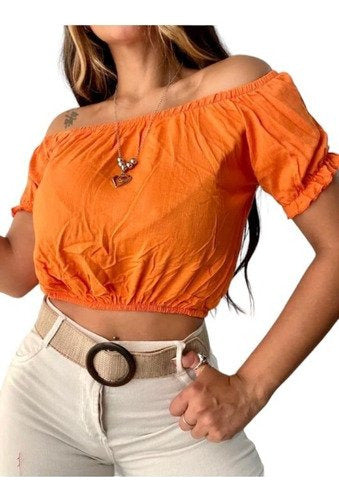 Strapless Paisana Style Linen Top Trendy Colors Fashion 56