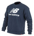 New Balance Buzo Ess Stack Logo Azul Marino Blanco Hombre 0