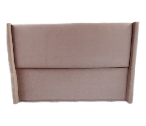 Chenille Upholstered Queen Bed Headboard with Side Panels 0