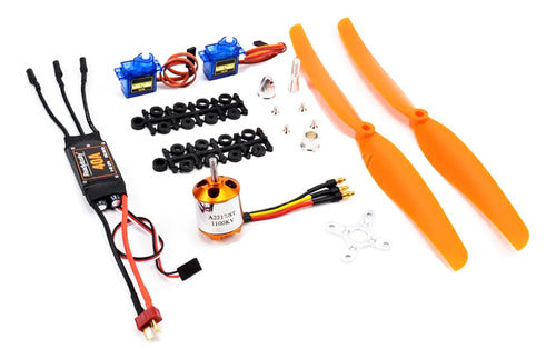 Motor Brushless RC Aviones Drones Kit Motor Brushless + Speed Esc 40a + Helices Aeromodelismo 0