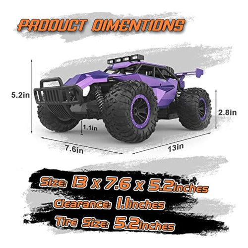 Larvey 2wd - Automóvil A Control Remoto Morado A 2