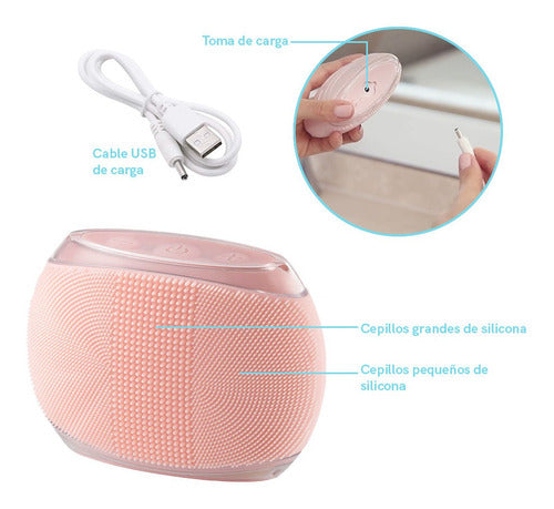 Cepillo Exfoliante Masajeador Corporal Silicona Homedics Usb 6