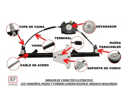 Renault Kit Reparación Levanta Vidrios Clio 2 Scenic Symbol Izquierd 1