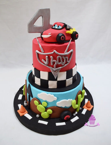 Torta Cars Rayo Mcqueen 2 Pisos- Ideal Cumpleaños Infantiles 0