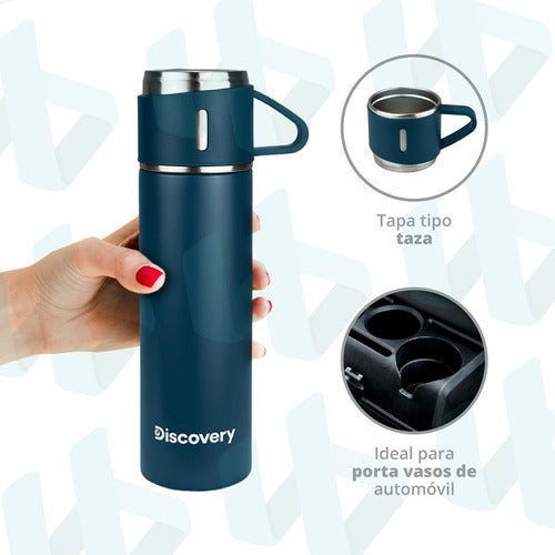 Discovery Stainless Steel Thermos 500 Ml Cold Hot With Lid 3