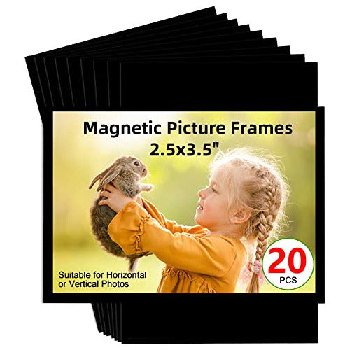 Chunniao Magnetic Picture Frames 63x88mm 20 Pack Black 0