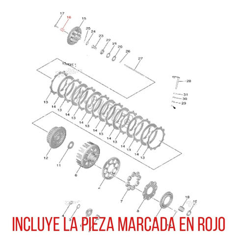 Kit Resortes Canasta De Embrague Yamaha Yz 250 F 4t 1