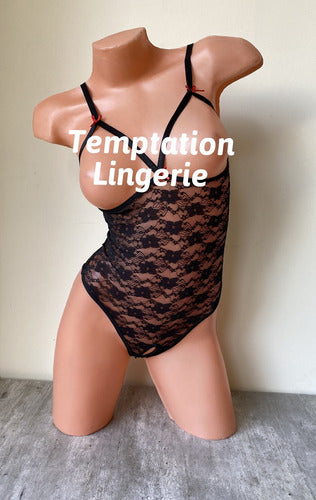 Open Bust and Crotch Lace Body Lingerie 2