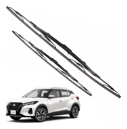 NL Kit 2 Windshield Wiper Blades Steel - Nissan Kicks 0