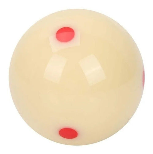 White Pool Ball with 6 Red Dots 1