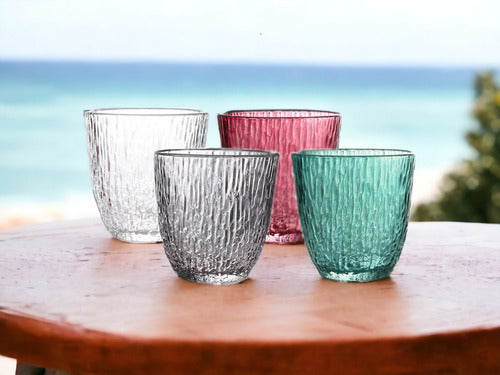 Qianli Vintage Textured Glass Tumblers - Choose Your Color (Set of 6) 5