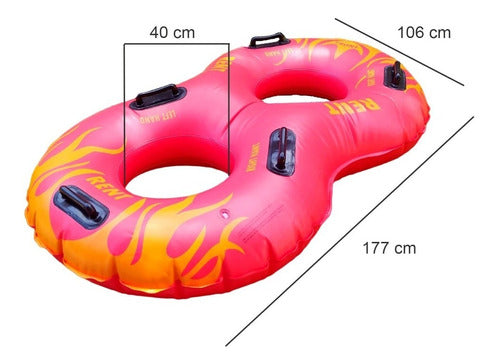 Salvavida Doble Aro Inflable Pileta Piscina Playa Bz3 1