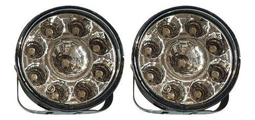 Circular White 9 LED 12V Auxiliary Light for Auto, Motorcycle, Truck 2