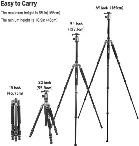 Zomei Z818 Lightweight Aluminum Tripod Monopod 360 3