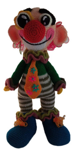 Handmade Clown Amigurumi Doll Knitted Cuddle Toy 0