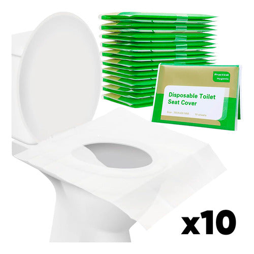 Generic Disposable Toilet Protectors Pack of 10 1