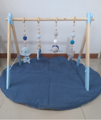 Montessori Wooden Baby Gym + Play Mat 3