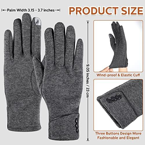 JaGely 6 Pairs of Winter Gloves for Women, Touch Screen Gloves 1