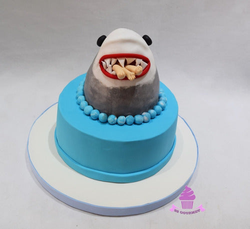 SS GOURMET Torta Tiburon - Shark Themed Cake for Birthdays & Ocean Events 1