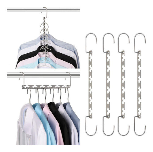 Morshop Space-Saving Organizer Hangers - Holds Up to 12 Garments 0