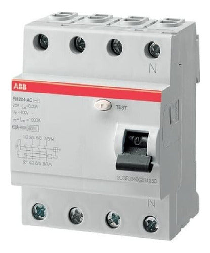 ABB Disyuntor Diferencial 4x 40A 30mA 4M FH204 0