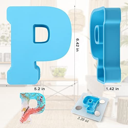 Otiannay Silicone Resin Mold - Alphabet 15cm - Letter P 1