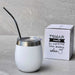 Mate Doble Pared Acero Inoxidable C/tapa Blanco 235ml 0