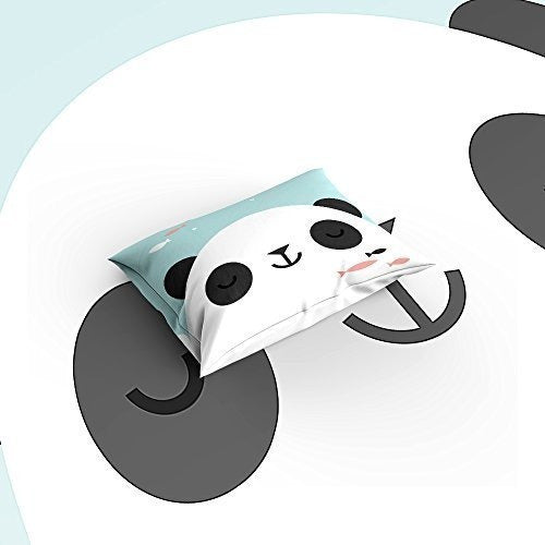 Tyh Home Cute Panda Headshot Para Niños Juego De Funda Nórdi 2