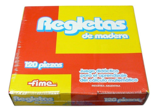 Fime Wooden Reglets 120 Piece Educational Math Set 0