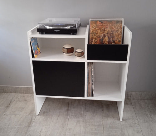 Vinyl Record Player and Albums Table Furniture with Shelf In Stock 16